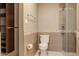 Bathroom with shower, toilet and dark brown vanity at 4135 N 17Th St # 11, Phoenix, AZ 85016