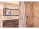 Bathroom with shower, toilet and dark brown vanity at 4135 N 17Th St # 11, Phoenix, AZ 85016