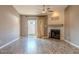 Living room with fireplace and sliding glass doors at 4135 N 17Th St # 11, Phoenix, AZ 85016