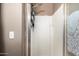Clean bathroom with shower stall and tile surround at 4455 E Paradise Village S Pkwy # 1031, Phoenix, AZ 85032