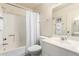 Bathroom with a tub, shower, and vanity at 455 S Delaware Dr # 159, Apache Junction, AZ 85120