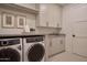 Well-equipped laundry room with modern appliances, plenty of counter space, and ample cabinet storage at 5000 N Camelback Ridge Rd # 109, Scottsdale, AZ 85251