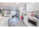 Modern kitchen with stainless steel appliances and white cabinets at 5120 N 81St St, Scottsdale, AZ 85250