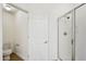 Bathroom with a toilet and glass shower at 5450 E Deer Valley Dr # 4015, Phoenix, AZ 85054