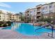 Resort-style pool with waterfall feature and sun loungers amidst lush greenery, creating a relaxing oasis at 5450 E Deer Valley Dr # 4015, Phoenix, AZ 85054