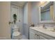 Clean bathroom with vanity, toilet, and shower at 7750 E Broadway Rd # 309, Mesa, AZ 85208