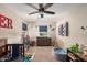 bedroom with crib, toys, and storage at 8454 E Keats Ave, Mesa, AZ 85209