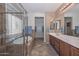 Double vanity bathroom with shower and garden tub at 9911 W Jessie Ln, Peoria, AZ 85383