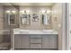 Modern bathroom with double sinks and marble countertop at 10222 E Southwind Ln # 1066, Scottsdale, AZ 85262