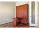 Bedroom with a built-in Murphy bed and desk at 10222 E Southwind Ln # 1066, Scottsdale, AZ 85262