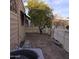 Small backyard with gravel, a fruit tree, and a white fence at 11411 N 91St Ave # 80, Peoria, AZ 85345