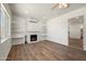 Living room with fireplace and built in shelving at 17149 E El Pueblo Blvd, Fountain Hills, AZ 85268