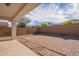 A relaxing backyard with a brick patio and privacy walls at 22235 E Cherrywood Dr, Queen Creek, AZ 85142