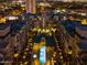 Night time aerial view of building and pool area at 2302 N Central Ave # 401, Phoenix, AZ 85004