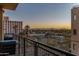 City and mountain views from a condo balcony at sunset at 2302 N Central Ave # 401, Phoenix, AZ 85004