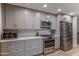 Modern kitchen with stainless steel appliances and white subway tile backsplash at 2302 N Central Ave # 401, Phoenix, AZ 85004