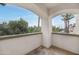 Private balcony offering treetop and distant views at 2992 N Miller Rd # 210A, Scottsdale, AZ 85251