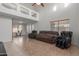 Spacious living room with high ceilings, a loft, and tiled floors at 4248 E Raven Rd, Phoenix, AZ 85044