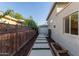 Landscaped side yard with walkway and garden at 533 W Oregon Ave, Phoenix, AZ 85013