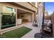 Private patio with glass doors leading to living area at 7460 E Via De Luna Dr, Scottsdale, AZ 85255