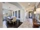 Bright dining room with a large wooden table and chandelier at 8793 W Villa Lindo Dr, Peoria, AZ 85383