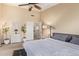 Bedroom with vaulted ceiling and built-in shelving at 9030 S Maple Ave, Tempe, AZ 85284