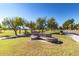 Park entrance with signage and shaded seating at 9030 S Maple Ave, Tempe, AZ 85284