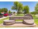 Stone monument marking entrance to Harelson Park in Tempe, Arizona at 9030 S Maple Ave, Tempe, AZ 85284