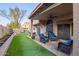 Spacious patio with comfortable seating and a view of the backyard at 9030 S Maple Ave, Tempe, AZ 85284