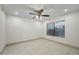 Bright bedroom with ceiling fan and tile flooring at 9990 N Scottsdale Rd # 1048, Paradise Valley, AZ 85253