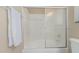Bathroom featuring a shower/tub combo and frosted glass enclosure at 1116 W Courtney Ln, Tempe, AZ 85284