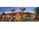 Elegant community center at dusk at 16918 W Palm Ln, Goodyear, AZ 85395
