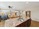Kitchen island with double sink and granite countertop at 19684 N 260Th Ave, Buckeye, AZ 85396