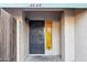 Condo front entrance with black metal door and decorative glass at 4648 W Continental Dr, Glendale, AZ 85308