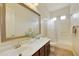 Bathroom with double vanity and bathtub at 4937 S Pulse Ter, Mesa, AZ 85212