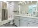 Clean bathroom with a bathtub, shower, and updated vanity at 6803 E Main St # 1110, Scottsdale, AZ 85251