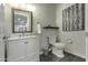 Small powder room with a single vanity and toilet at 6803 E Main St # 1110, Scottsdale, AZ 85251