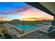 Infinity pool with mountain and sunset views at 7450 E Continental Mountain Dr # 5, Cave Creek, AZ 85331