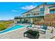 Luxury pool and patio furniture with mountain backdrop at 7450 E Continental Mountain Dr # 5, Cave Creek, AZ 85331