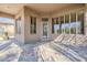 Covered patio with stone flooring at 8037 E Thorntree Dr, Scottsdale, AZ 85266