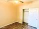 Bright bedroom with wood flooring and a double door closet at 10136 E Southern Ave # 1110, Mesa, AZ 85209