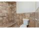 Bathroom with shower, toilet and grab bars at 1122 W Dragoon Ave, Mesa, AZ 85210