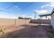 Backyard with covered patio and block wall at 1208 E Hess Ave, Phoenix, AZ 85034