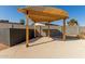 Wooden pergola in the backyard at 1413 N Sunview Pkwy, Gilbert, AZ 85234