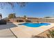 Inviting blue pool with pergola and patio at 1413 N Sunview Pkwy, Gilbert, AZ 85234