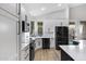 Modern kitchen with white cabinets, a large island, and stainless steel appliances at 15632 S 6Th St, Phoenix, AZ 85048