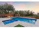 Relaxing pool and spa area with a fire pit and seating at 18140 N 92Nd St, Scottsdale, AZ 85255