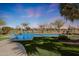 Luxury pool and spa with a beautiful sunset view at 2005 N 169Th Ave, Goodyear, AZ 85395