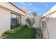 Small, grassy backyard with mature vines and landscaping at 2430 E Palo Verde Dr, Phoenix, AZ 85016