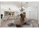 Elegant dining area with chandelier, open floor plan, and easy access to the living spaces at 33612 N 24Th Dr, Phoenix, AZ 85085